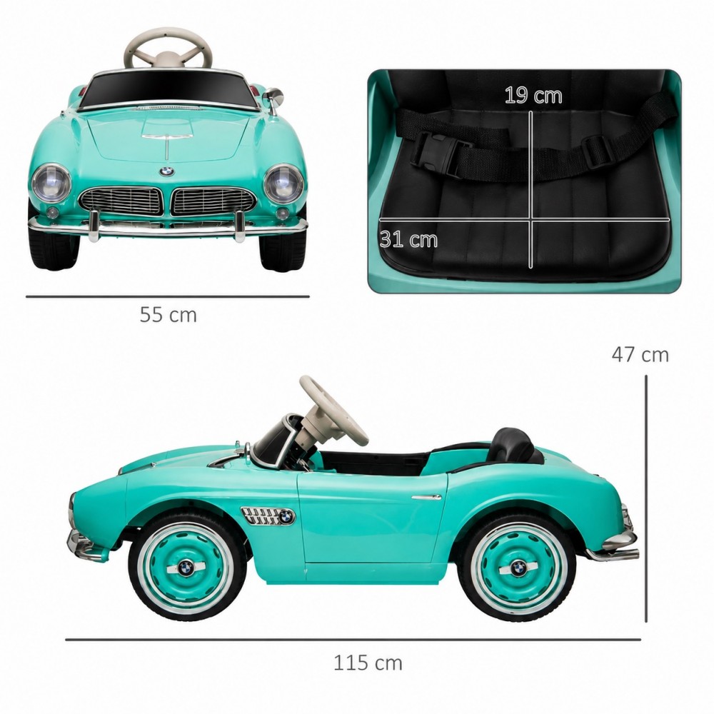 Ηλεκτροκίνητο Παιδικό Αυτοκίνητο Licensed BMW 507 Classic Vintage 12V Πράσινο 7083690
