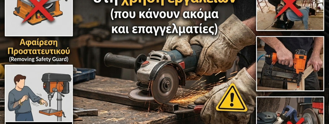Τα πιο επικίνδυνα λάθη στη χρήση εργαλείων (που κάνουν ακόμα και επαγγελματίες)